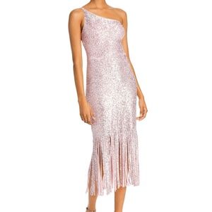 Aqua size 2 light pink sequin dress